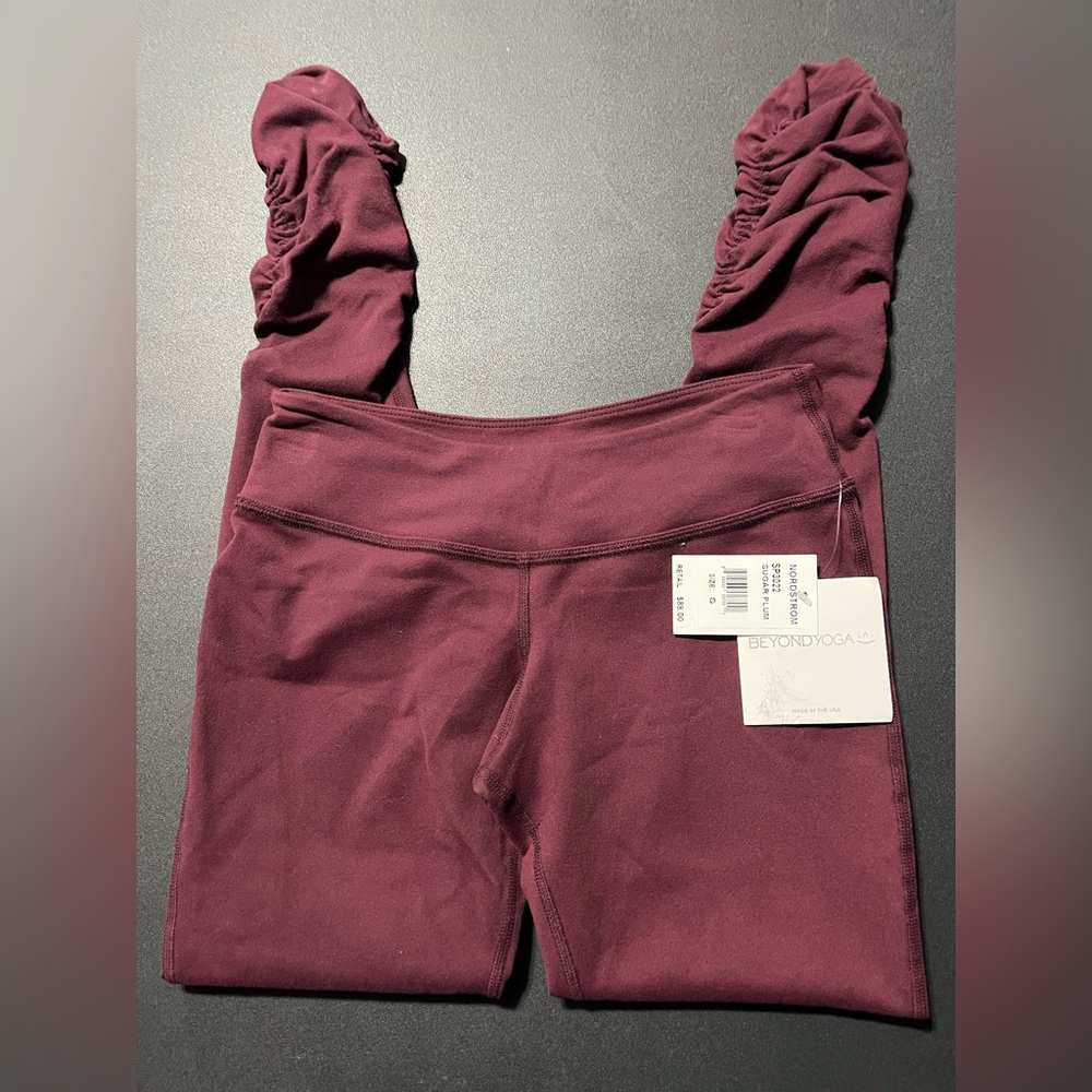 Beyond Yoga Ruched Leggings | Sugar Plum | NWT | Size Small | Made in USA